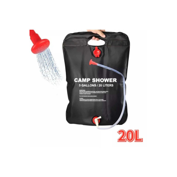 CAMP SHOWER 20L DUŞ ÇANTASI AÇMA KAPAMA MUSLUKLU DUŞ BAŞLIKLI KAMP SU ÇANTASI