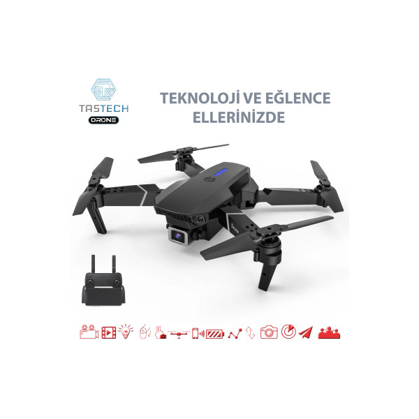 Çift Kameralı Drone 4k Hava Quadcopter 2.4g Kızılötesi Rc Işıklı Katlanabilir Drone Wifi Fpv Video