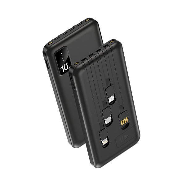 10000MAH POWERBANK KENDİNDEN KABLOLU LED IŞIKLI TAŞINABİLİR ŞARJ ALETİ TELEFON STANDLI