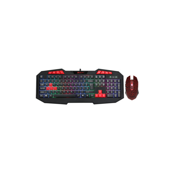 Led Işıklı Oyuncu Klavye Mouse Seti Multimedia Gaming Combo Nefes Modlu