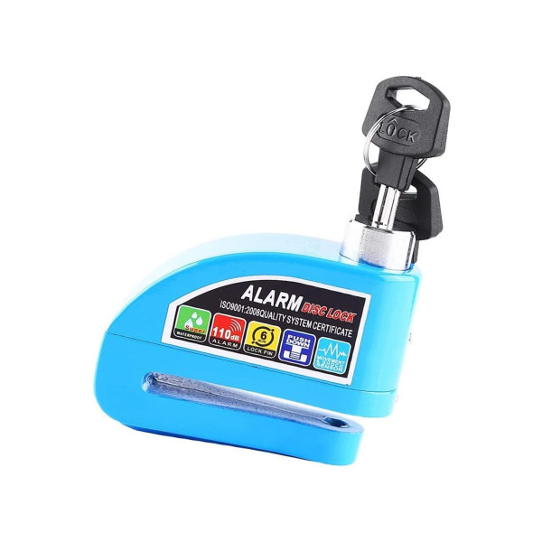 6mm motorsiklet scooter bisiklet disk kilidi 110 db alarmlı kilit su geçirmez alarm disc lock