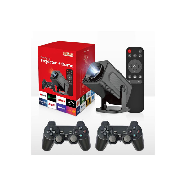 HY320MAX ANDROİD PROJEKTÖR + GAME PROJECTOR ULTRA HD 4K EV SİNEMA YANSITMA OYUN PROJEKSİYON CİHAZI