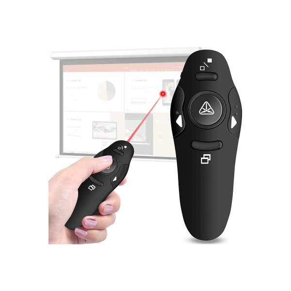 Kablosuz Sunucu PPT Kontrol Cihazı Sunum Uzaktan Kumanda Lazer İşaretçi USB Fare Tıklayıcı