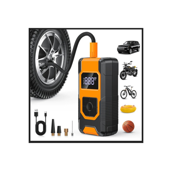 OTO ARAÇ LASTİK ŞİŞİRME POMPASI EKRANLI 160PSİ HAVA KOMPRESÖRÜ BİSİKLET MOTORSİKLET TOP ŞİŞİRME