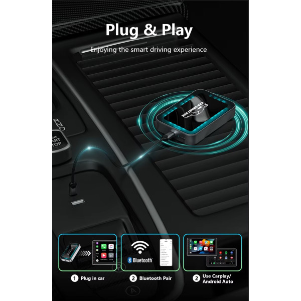 Kablosuz Carplay Android Auto Box Türkçe Dil 2 Gb Ram 16 Gb Rom 3 in 1 Wifi Hdmi Bt