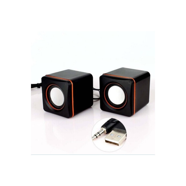 1+1 Mini Hoparlör Pctv telefon Uyumlu 3.5 Mm Jack Ve Usb Beslemeli Speaker