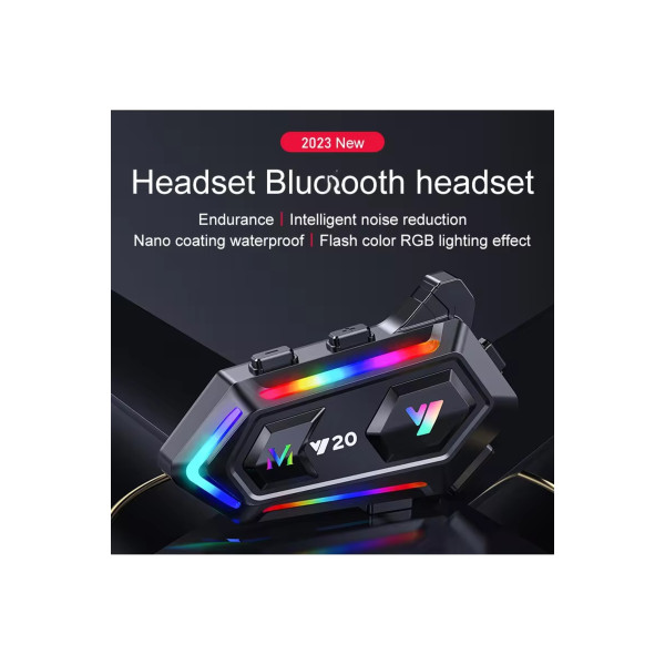 motosiklet RGB Bluetooth kulaklık sesli asistanı müzik çalma navigasyon ile interkom