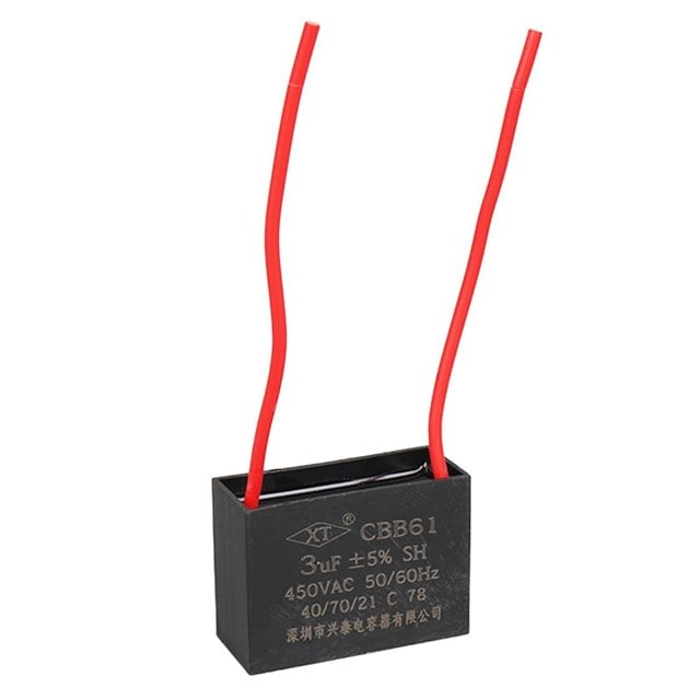 3 uF 450 Volt Kablolu Kare Tip Kutupsuz Kondansatör