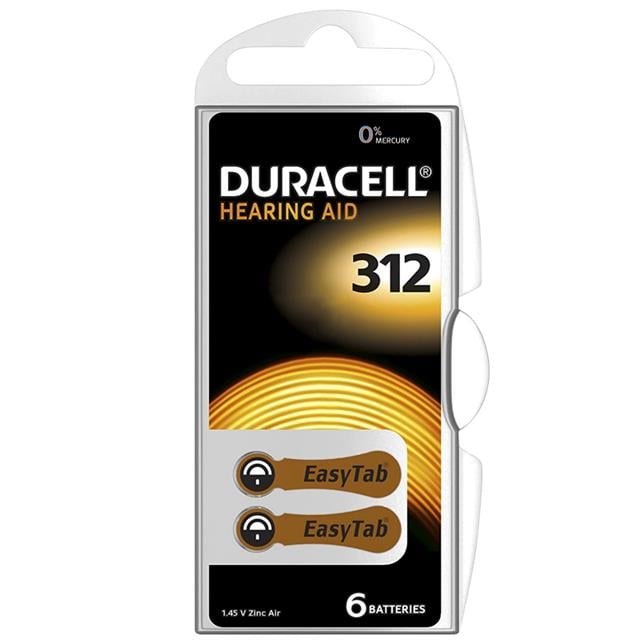 Duracell 312 No Kulaklık Pili (6'lı Paket)