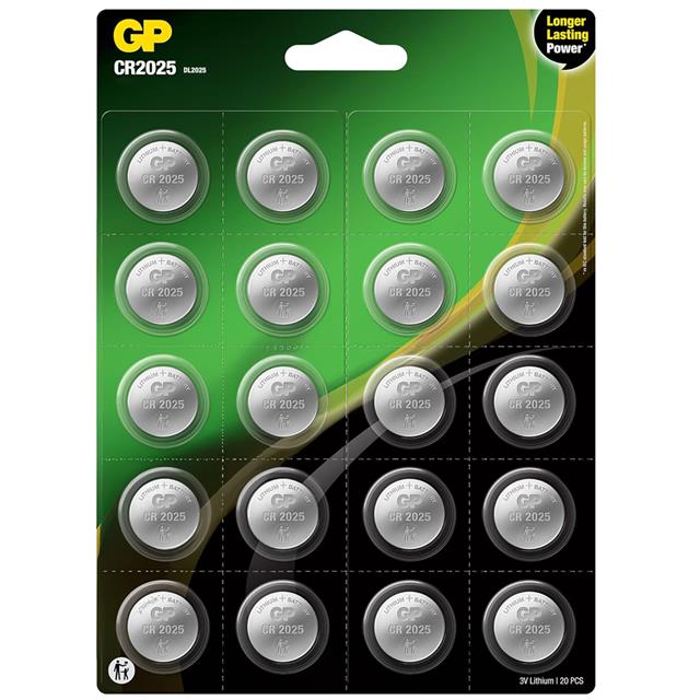 GP CR2025 DL2025 Lityum 20'li Para Pil (GPCR2025-2CAI20)