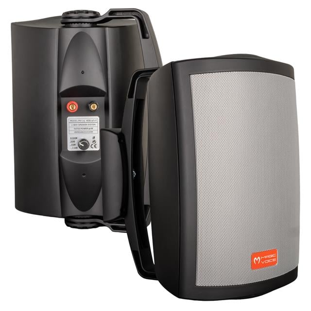 Magicvoice MV-25 16 Cm 80W 2 Yollu Siyah Sütun Hat Trafolu Hoparlör 2'li Takım