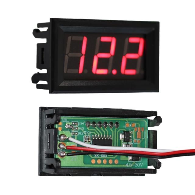 PowerMaster PM-23276 DC 4.5-100V Dijital Panel Voltmetre 0.56" Kırmızı LED Ekranlı Voltaj Göstergesi