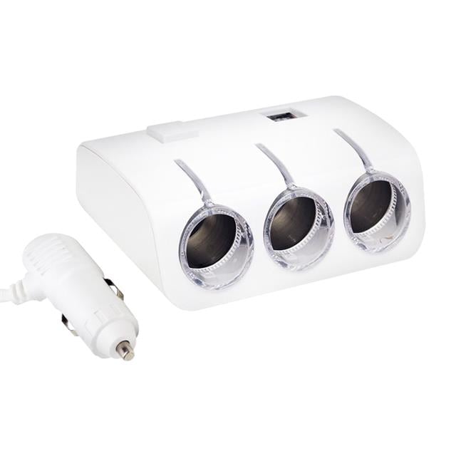 PowerMaster PM-18952 12V/24V Uyumlu 3'lü Oto Çakmak Çoklayıcı ve 2'li USB Şarj Cihazı