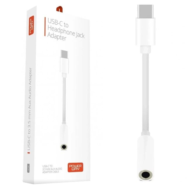Powerway AC04 Type-C To 3.5 Mm AUX Kulaklık Dönüştürücü