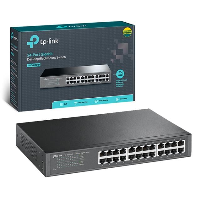 Tp-Link TL-SG1024D 10-100-1000 Gigabit 24 Port Ethernet Switch