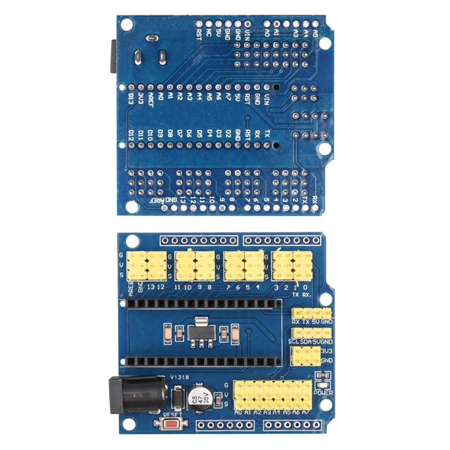 Arduino Uno Sensor Shield V4.0 (Mavi) Genişletme Kartı