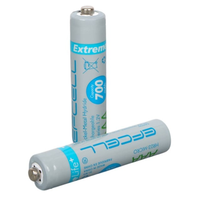 Efcell Extreme Life+ AAA 700mAh 1.2V Şarj Edilebilir Ni-MH Pil (2'li Paket)