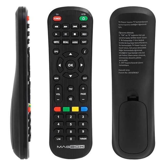 Magbox Vip - Dragon - Luna / Sunny 14850 / Akiwa HD / Hometech HT-1010 / Digiline X100 / Astracom Saturn HD / Rowell Mini HD Uyumlu Uydu Alıcı Kumandası
