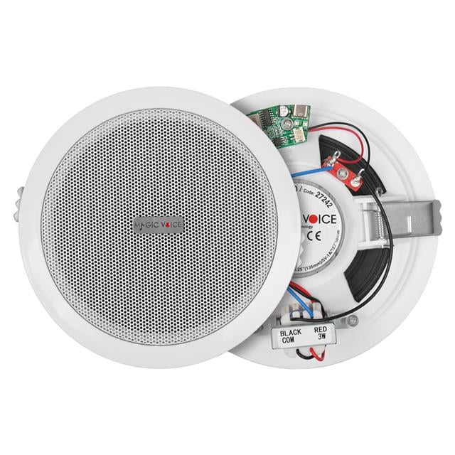 MagicVoice TPI-350 5.25" (13.5 CM) Hat Trafolu Alçıpan/Asma Tavan Tipi Hoparlör (6W RMS - MP3 USB Uyumlu) - Beyaz