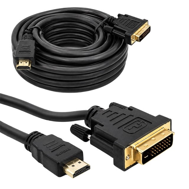 Philips SWV7436/93 15 Metre HDMI to DVI (24+1) Görüntü Kablosu Full HD