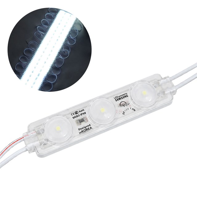 Powermaster 7516 75x15mm DC 12V 1.5W Soğuk Beyaz Modül LED IP68