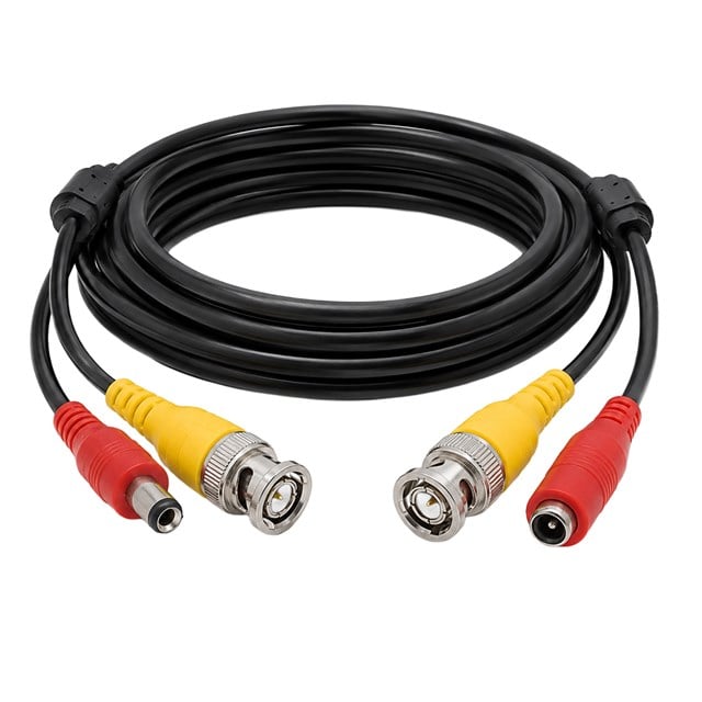 Powermaster PM-13816 BNC Video ve Güç Kablosu 5 Metre Güvenlik Kamera Bağlantısı