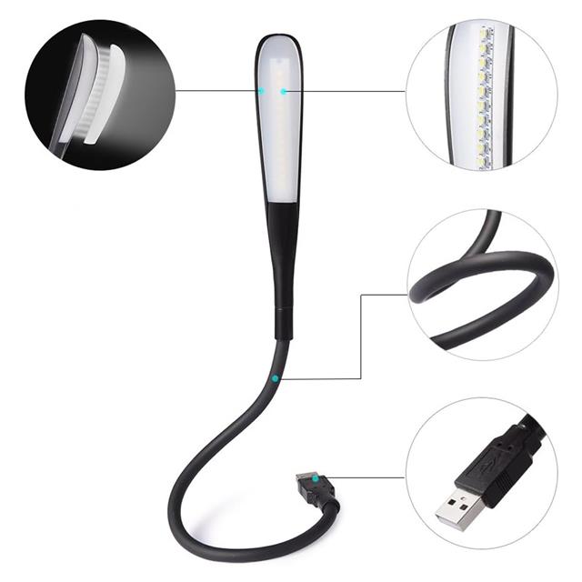 PowerMaster PM-24561 14 Ledli Siyah Esnek Usb Led Lamba