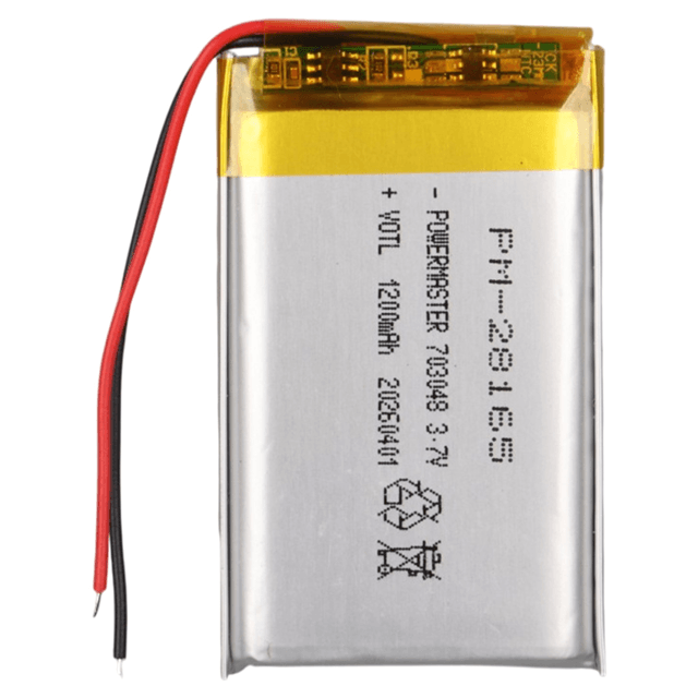 Powermaster PM-28165 3.7V 1.200mAh 703048 Soketsiz Lityum Polimer (Li-Po) Batarya Şarj Edilebilir Pil