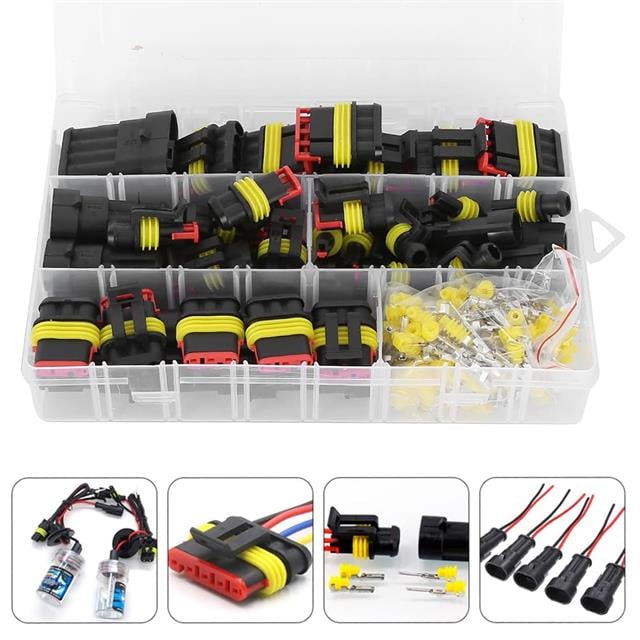 Powermaster PM-28532 HID JST Konnektör Seti Oto Elektrik Kablo Soketleri Su Geçirmez 352 Parça