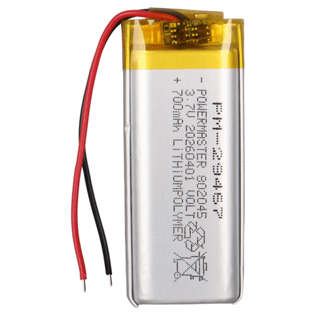 Powermaster PM-29467 3.7V 700mAh 802045 Soketsiz Lityum Polimer (Li-Po) Batarya Şarj Edilebilir Pil