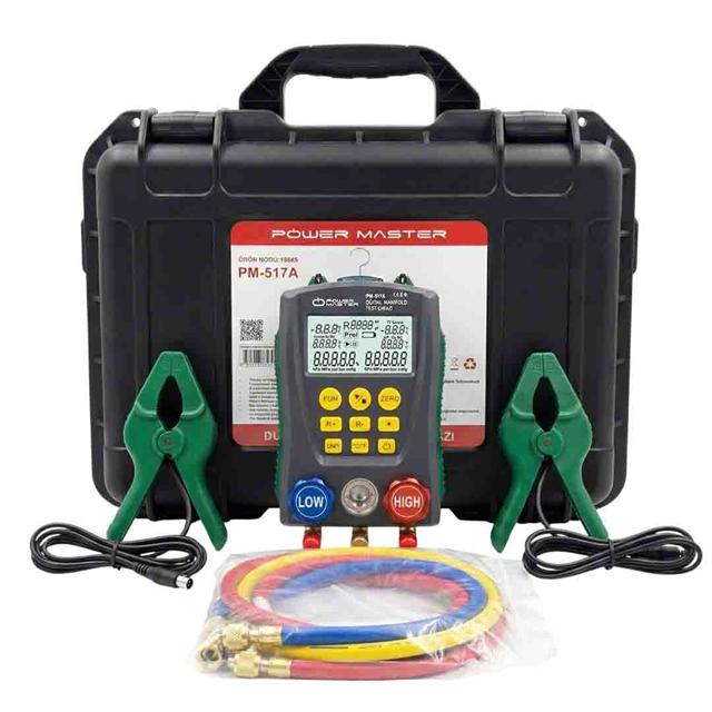 Powermaster PM-517A Dijital Manifold Test Cihazı Dijital Soğutma Analizörü