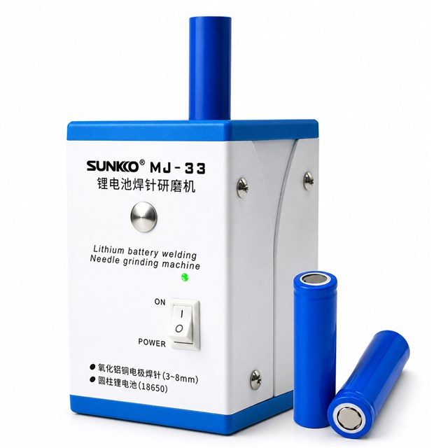 Sunkko MJ-33 Pil ve Punta Kalemi Taşlama Makinesi Elektrot ve 18650 Zımpara Cihazı