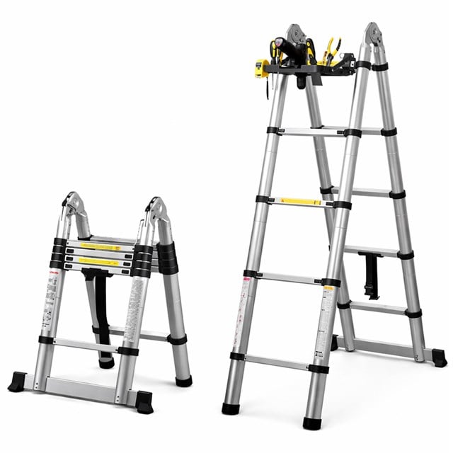Sunup SN-29682 3.2+3.2 Metre Teleskopik Merdiven Karavan & Tekne Katlanır Alüminyum