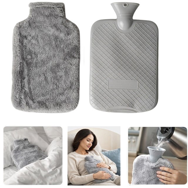Sunup SN-29909 Peluş Kılıflı Yumuşak Dokulu 30 Cm 2000 Ml Kapasiteli Sıcak Su Torbası
