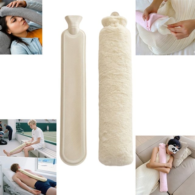 Sunup SN-29910 Peluş Kılıflı Yumuşak Dokulu Uzun 76 Cm 2500 Ml Kapasiteli Sıcak Su Torbası