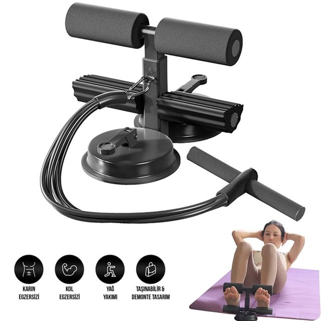 Sunup SN-29962 Çift Vantuzlu Ev Tipi 3 Kademe Boy Ayarlı Mekik - Karın Egzersiz Aleti
