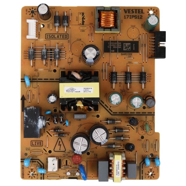 Vestel 43 inç 17IPS62R4 43" DLB-380MA Power Besleme Kartı 23281584 150x125x28mm